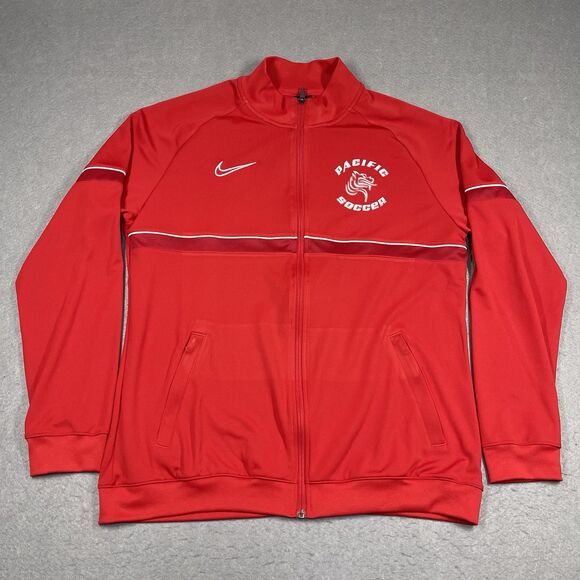 Pacific University Boxers Jacket Mens XL Red Nike Soccer Full Zip NCAA NWC - Picture 1 of 11